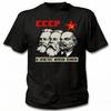 2026 Унисекс Ретро Советский СССР Футболка Ленин Маркс Энгельс Портрет с Красным Кириллическим Текстом Винтажная Графическая Футболка Советский Союз Унисекс