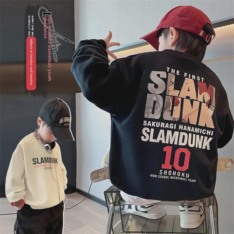 Стильная толстовка для мальчиков на осень 2023 года: Новые уличные топы для детей