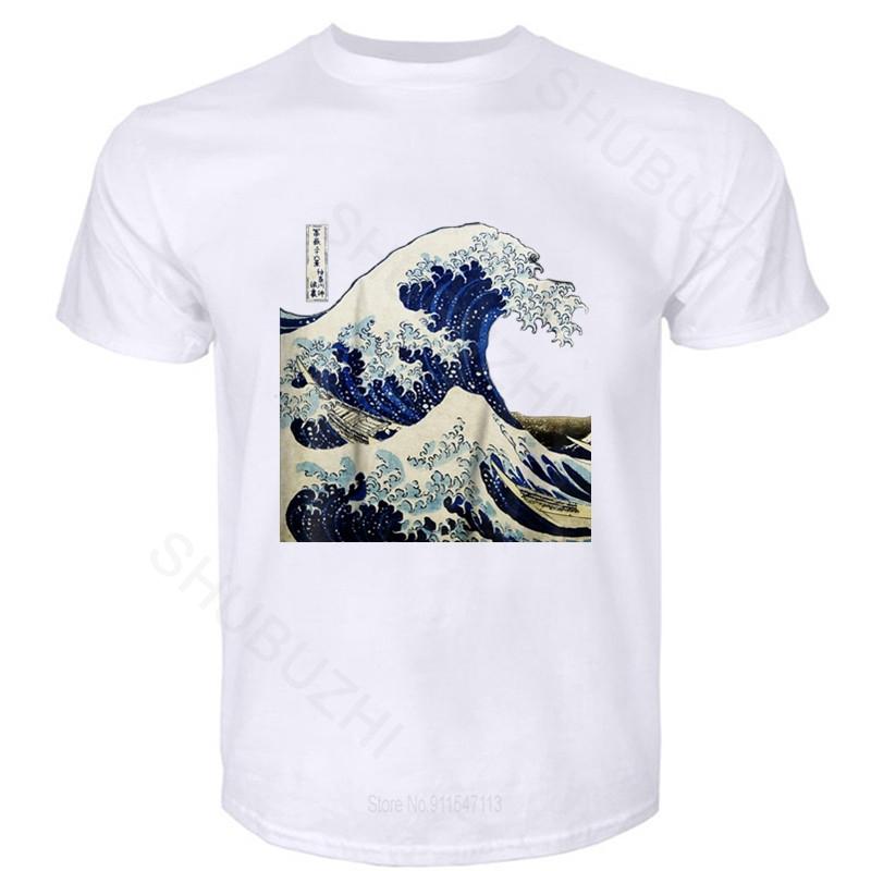 Kanagawa Japanese The Great Wave summer O-neck T Shirt Vintage Graphic shubuzhi brand men cotton t-shirt drop shipping