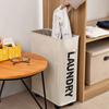 Foldable Slim Laundry Basket with Wheels Laundry Hamper with Handle Dirty Clothes Organiser Yoga Mat Equipment Storage Basket