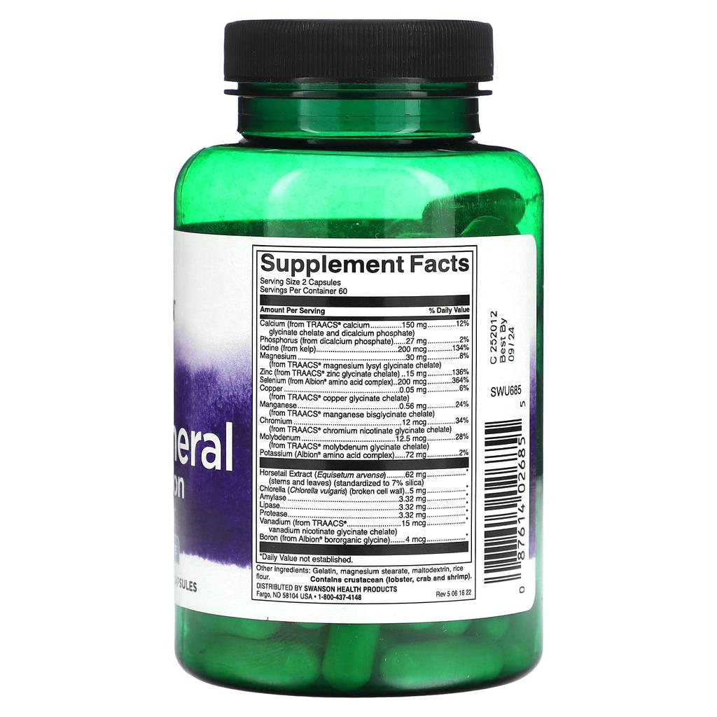 Albion, Multi Mineral, Iron Free, 120 Capsules