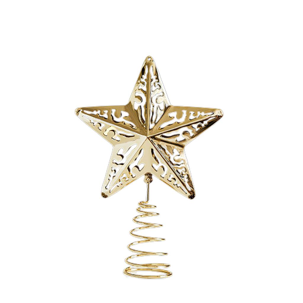 Праздничная железная рождественская елка, украшения-навершия в виде пятиконечной звезды, идеальное дополнение-украшение для праздничной атмосферы