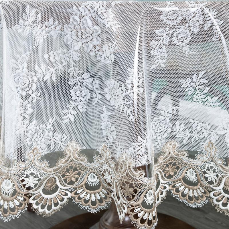 Кружевная вышитая ПВХ скатерть водонепроницаемая маслостойкая прямоугольная скатерть прозрачная прозрачная накладка на обеденный стол декор для вечеринки