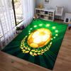 Golden Soccer Ball Design Rug Non-slip rug suitable for living room and bedroom sofas
