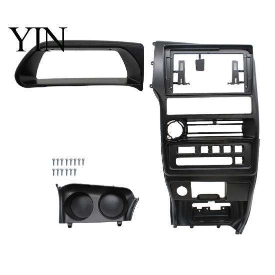 Dashboard Trim Kit 9 Inch Car Radio Dash Fascia for Lada Samara 2002-2014 Left Custom Fit Frame Hand Drive, Stereo Bezel Adapter Android Head