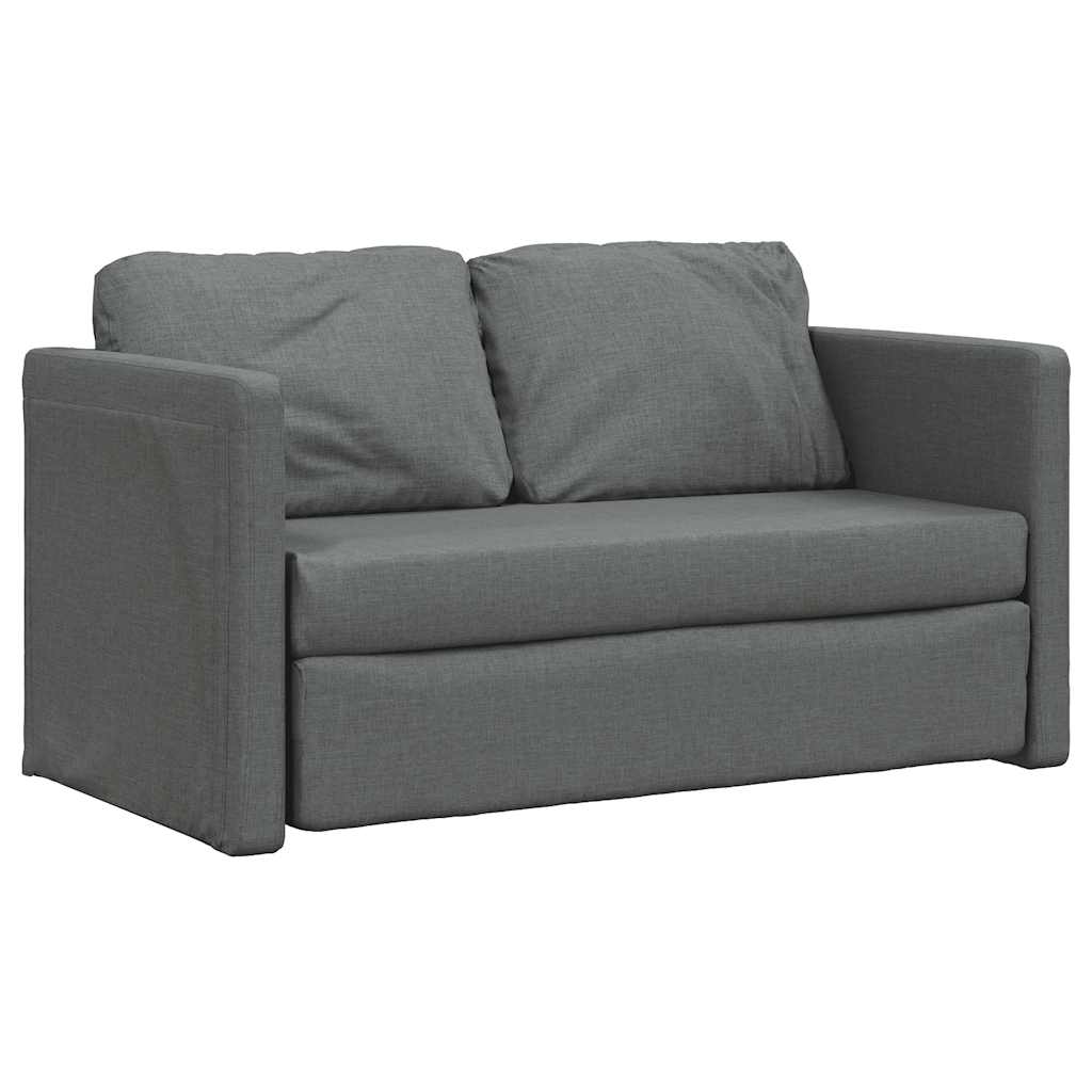 Floor Sofa with Sleep Function Dark Gray 112x174x55 cm Fabric
