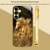 Гальванизированный золотой новый чехол для телефона для Samsung Galaxy S26 Ultra S25 Plus S24 S23 S22 fe закаленное стекло Художественные текстурные узоры