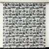 Black White City View Waterproof Polyester Bathroom Shower Curtain No Drill Hooks