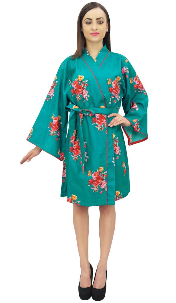 Bimba Женский цветочный принт, черное длинное кимоно для подружек невесты с поясом -