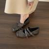 Retro Niche Design Shallow Single Shoes Women's 2025 New Versatile Skirt Ballet Cross Belt Mary Jane Shoes