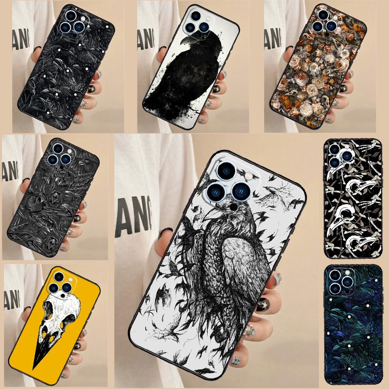 Чехол с узором Череп Ворона для Samsung Galaxy S24 FE S20 FE S21 S22 S23 S25 S26 Ultra S10 Plus S25 FE Защитный корпус