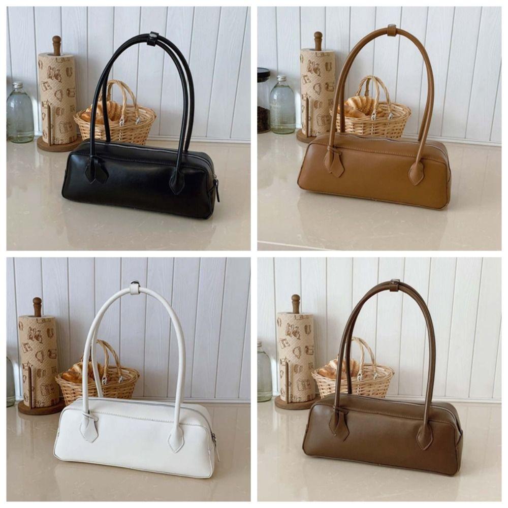 Вместительная ПУ сумка через плечо в корейском стиле, текстурная сумка под мышкой, сумка-багет, женская