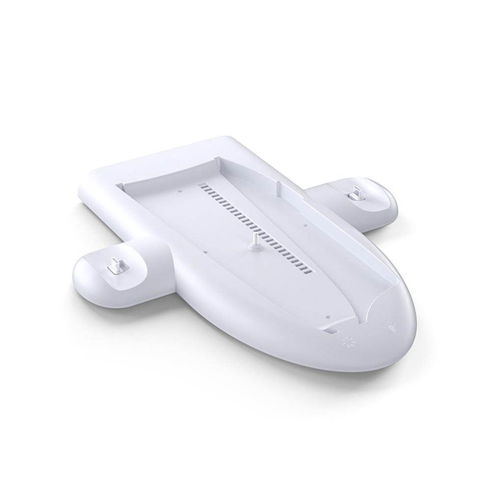 Охлаждающая подставка для консоли для PS5 Slim Вертикальная подставка и держатель для зарядки контроллеров Охлаждающая подставка с вентилятором Встроенная RGB-подсветка