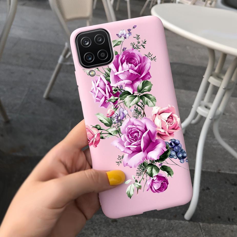 For Samsung Galaxy A12 Case M12 F12 Cue Candy Painted Cover Soft Silicone Phone Case For Samsung A12 M 12 GalaxyA12 Coque Bumper