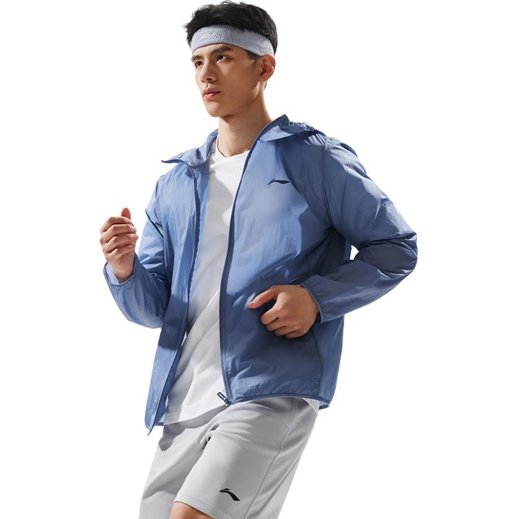 Li Ning Fitness Series Защита от ультрафиолета Водонепроницаемая дышащая удобная мягкая оболочка для занятий спортом на открытом воздухе UPF50+ Защита от солнца Одежда AFDU459-4