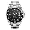 Fashion Tevise Top Brand Men's Diver Style Quartz Full Stainless Steel Band And Luminous Dial Waterresistant Buseiness Watches