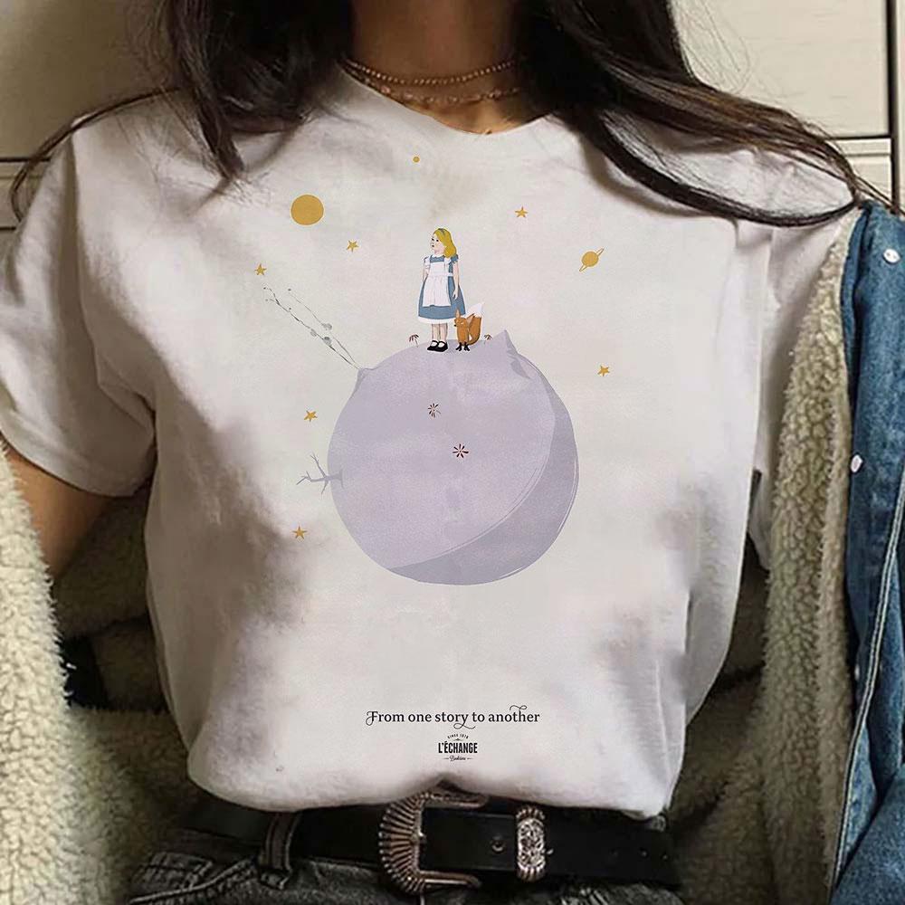 Футболка с коротким рукавом и принтом из мультфильмов, летняя, дышащая, женская, новая, повседневная, с круглым вырезом