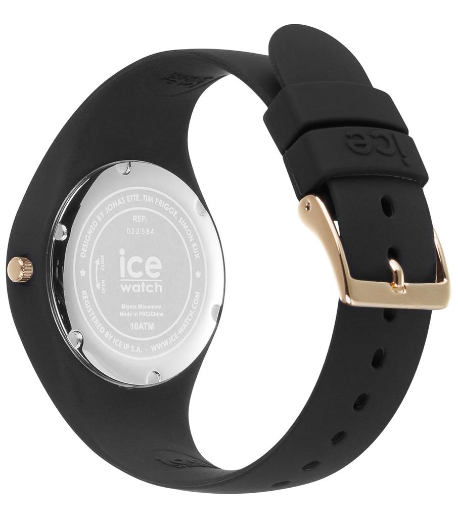 Авторизованный дистрибьютор часы Ice watch 022584 ICE glam black chic small 37mm 3 стрелки [Ice-watch] женские ЧЕРНО-БЕЛЫЕ