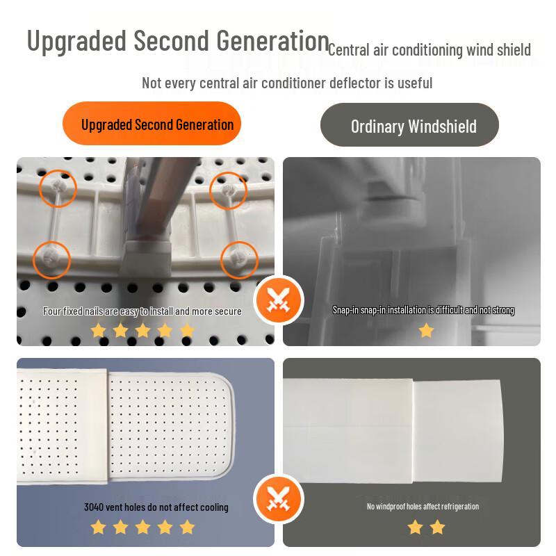 Extendable Central Air Conditioner Vent Deflector (4-Pack)