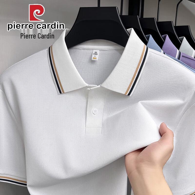Pierre Cardin Мужская рубашка-поло из смесовой ткани (шелк, лен, хлопок)