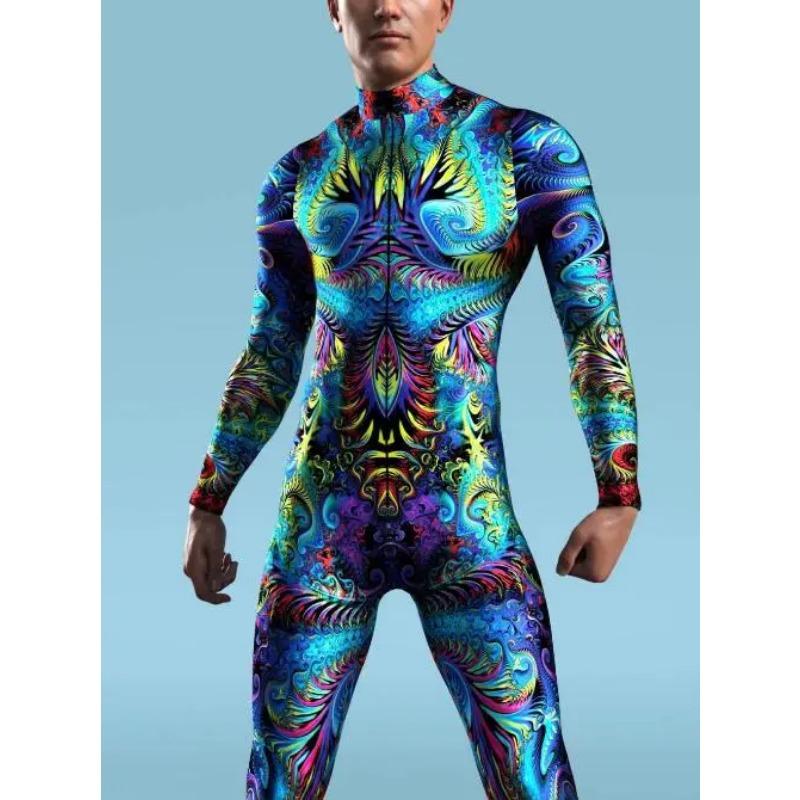 Футуристический комбинезон с механической броней, крутой боец, боди для косплея, костюм в стиле стимпанк, вечерние представления на Хэллоуин, мужской костюм зентай