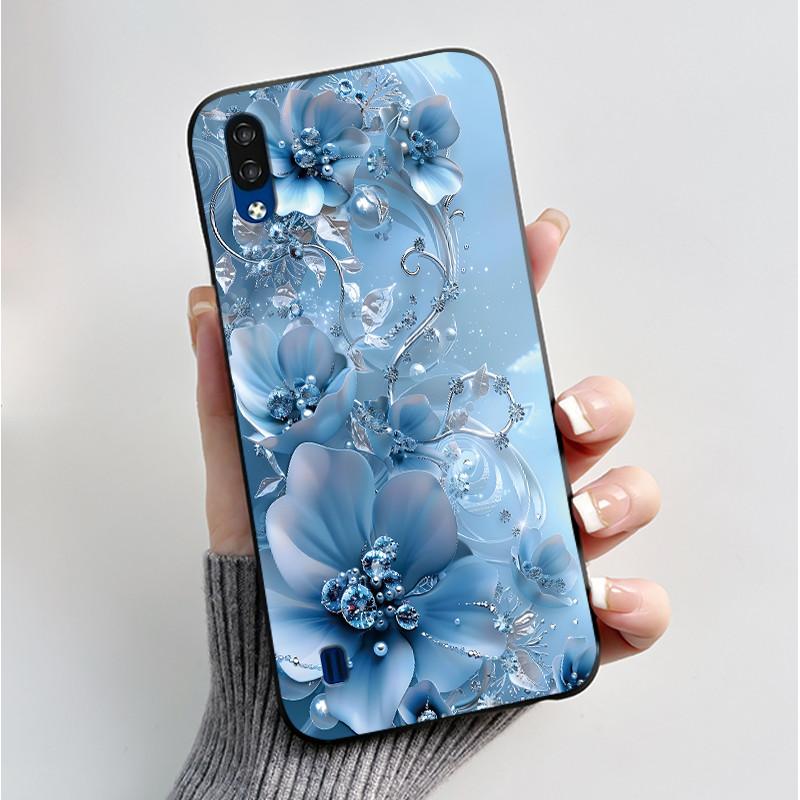Чехол для телефона ZTE Blade A51 Lite / A5 2020, Роскошный модный, с бабочками и цветами, Черный, Мягкий ТПУ, Силиконовая задняя крышка