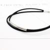New Fashion Bending Tube Velvet Choker Necklace Double Layer Style Torque Black Short Leather Necklace Charm Collier Femme
