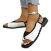 2024 High Quality Shoes for Women Slip-on Women's Sandals Summer Daily Sandals Women Fashion Square Toe Set of Toes Flat Sandal