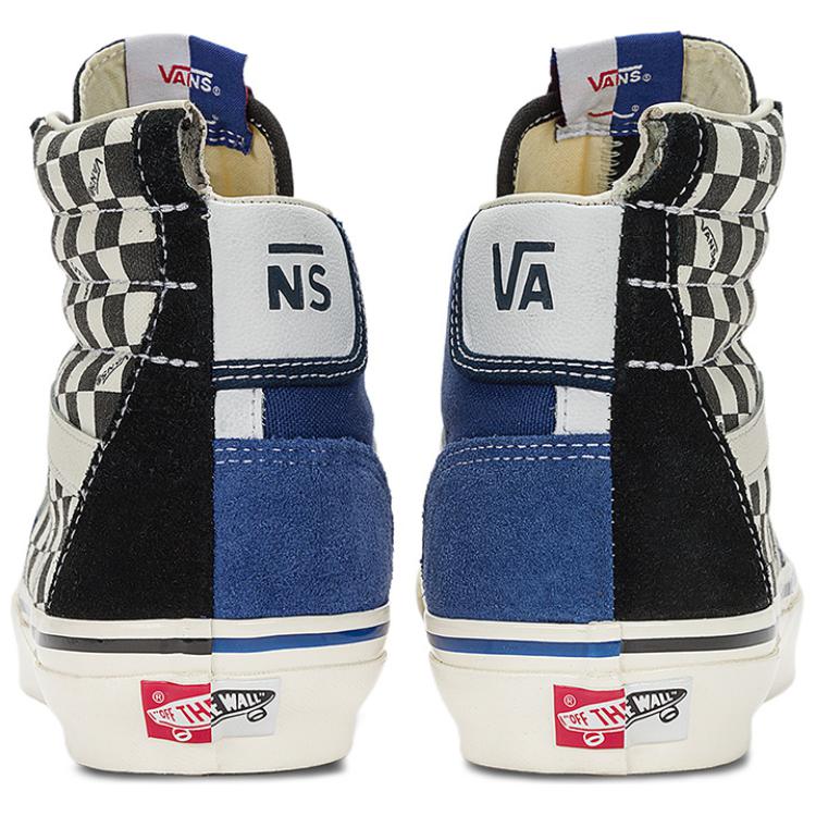 Vans Шахматная доска Premium Clash the Wall — черные, синие кроссовки унисекс, белые VN000CNKBKC