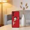 Be-Tty Boo-P Phone Case Black Silicone Soft For Samsung S25,S24,S21,S22,S23,S30,Ultra,S20,Plus,Fe,Lite