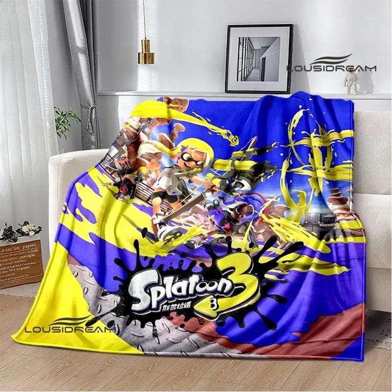 3D мультяшная игра Splatoon С принтом одеяло Фланелевое Теплые одеяла Мягкое и удобное одеяло постельное белье покрывало на кровать Подарок на день рождения