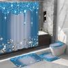 4Pcs Sparkling Diamond Shower Curtain Set, Shiny Bathroom Trim, Carpet And Toilet Seat,Burgundy Luxury Textured Colorful