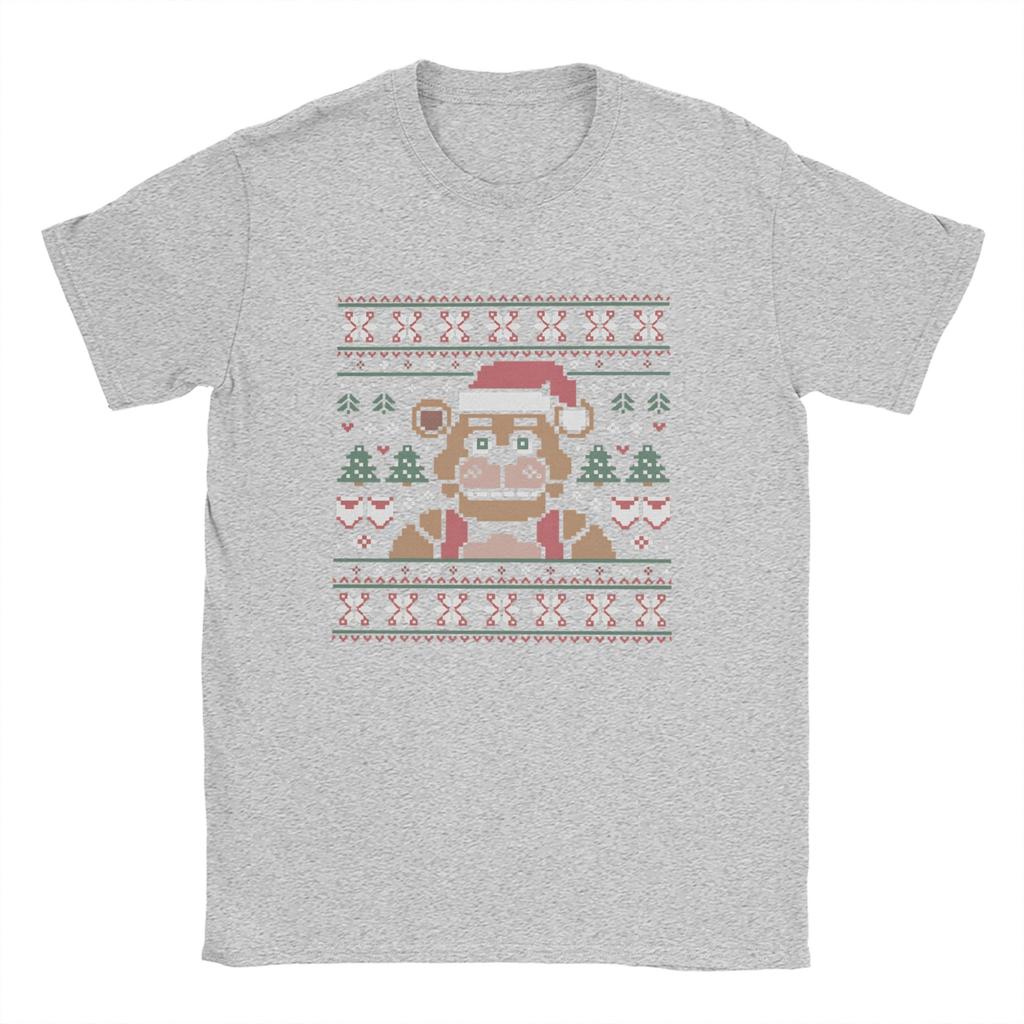 Mens TShirt FNAF At Freddys Leisure Pure Cotton Tees Short Sleeve T Shirt Round Collar Clothing Printed