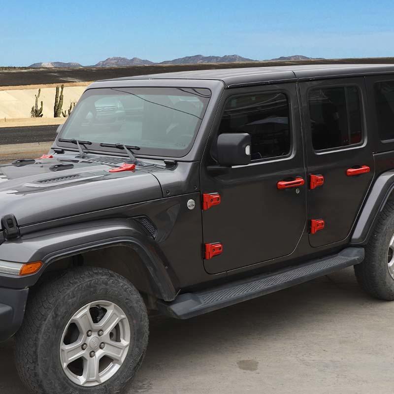 ABS капот двигателя автомобиля крепление для запасного колеса шарнирная ручка украшение корпуса наклейка наклейка для Jeep Wrangler JL 2018 Up 4-дверная версия Внешние аксессуары