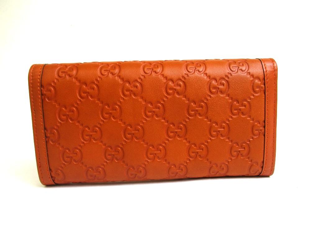 Authentic GUCCI Interlocking G Red Brown Leather Bifold Long Flap Wallet #a661 Open box