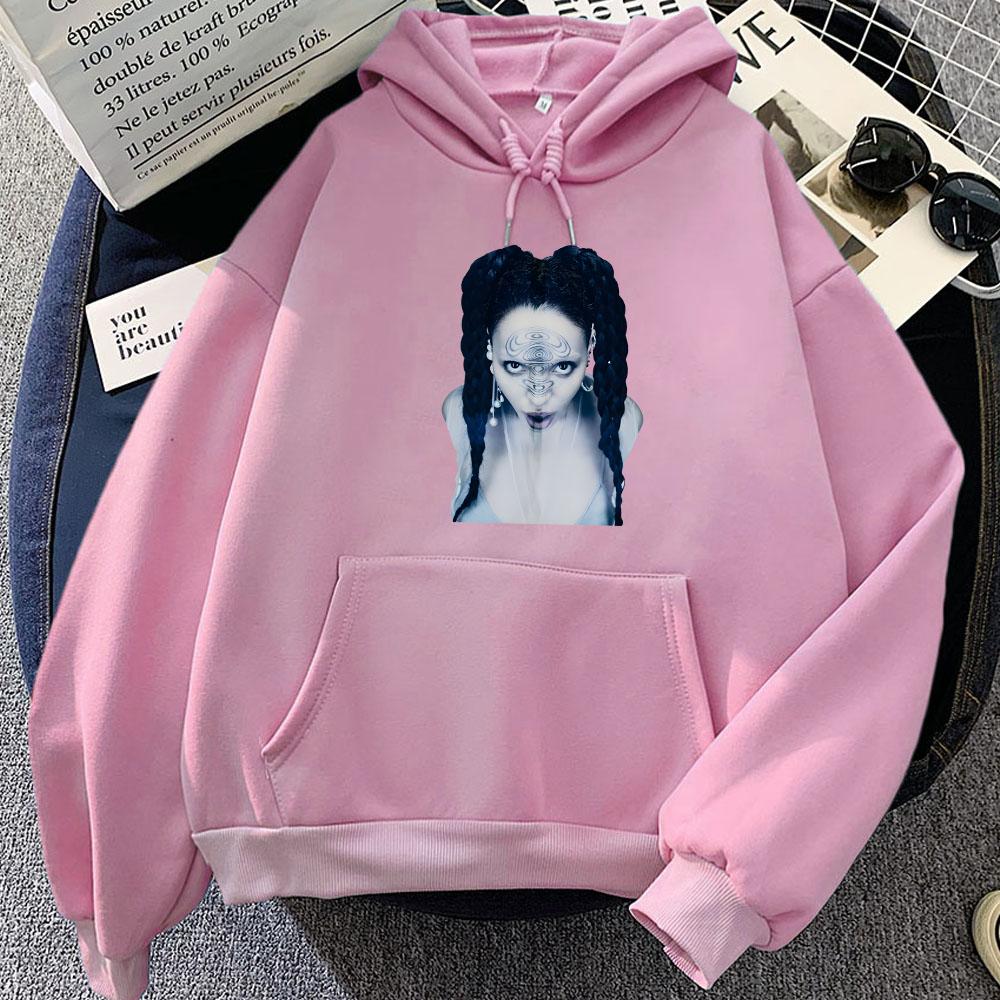 Graphic Hoodies Women Men Winter Hooded Sweatshirts EUSEXUA FKA Twigs Singer Printing Pullovers Hooded Gothic Clothes Sudaderas