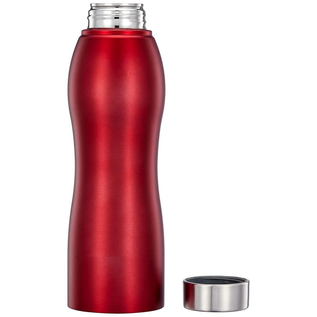 Бутылки для воды из нержавеющей стали | Набор из 2 штук | Непроливаемые | Эргономичные | Подходят для холодильника, морозильной камеры и посудомоечной машины | 1 л | Красный, Синий