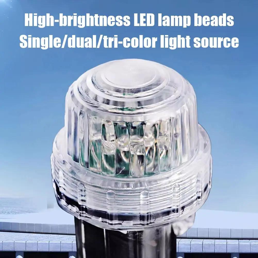 Marine Warning Light Solar Powered Night Fishing Light Waterproof Intelligent Light Control Sensing Lamp For Night Fishing A9H1