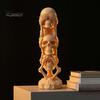 Уникальный Декор в Темной Эстетике, Фигурка Тройного Стека Скелетов, Жуткая Статуэтка-Скелет Голова 'Не Вижу, Не Слышу, Не Говорю', Художественная Фигурка-Статуэтка с Костной Текстурой,