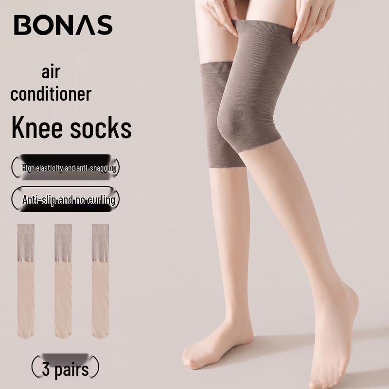 Женские тонкие носки Bonas до колена с защитой от кондиционера (3-Pack)
