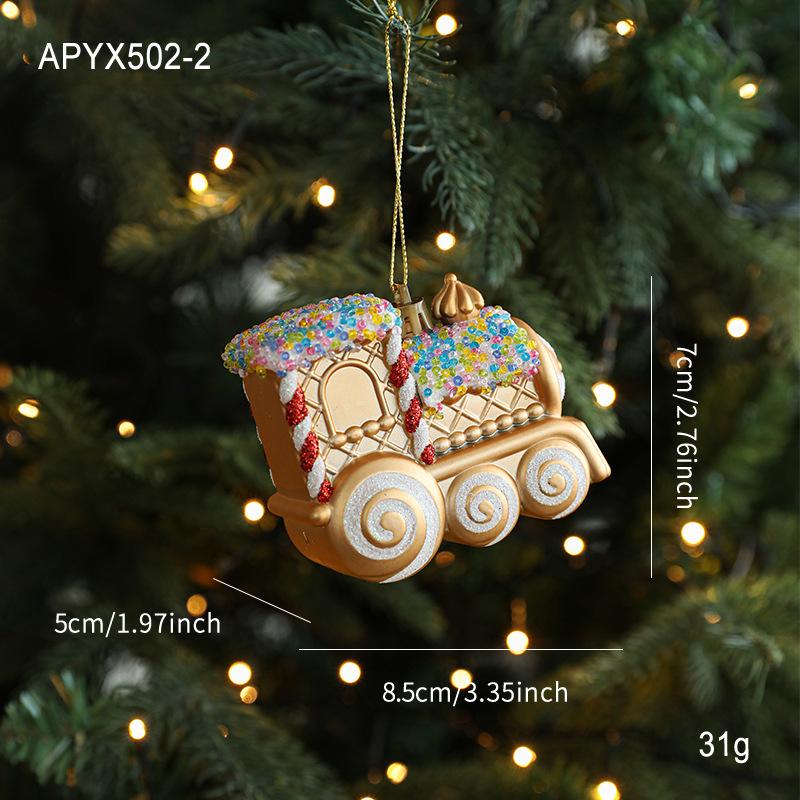 Золотой Красный Мультяшный Рождественский Подвесной Кулон Украшение Рождественская Елка Подвесное Украшение Новогодняя Вечеринка Украшение для Дома