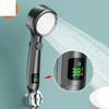 Intelligent Temperature Display LED Shower Head High Pressure 4 Modes Adjustable Rainfall Shower Water Saving Bathroom Acessory