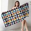 Ultrafine Microfiber Beach Towel Large Size Quick Dry Absorbent Digital Print Swim Cover Up Sun Protection Women Men Kids Pool Travel