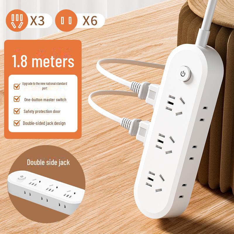 Умный сетевой фильтр с несколькими розетками, USB, двухсторонней вилкой и встроенной медной полосой