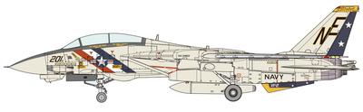 FineMolds Американский Томкэт Охотники за головами Пластиковая модель FX05 1/72 F-14A VF-2 (Самолет)