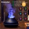 Kinscoter Volcanic Aroma Diffuser Essential Oil Lamp 130ml USB портативный увлажнитель воздуха с цветным пламенным ночным светом