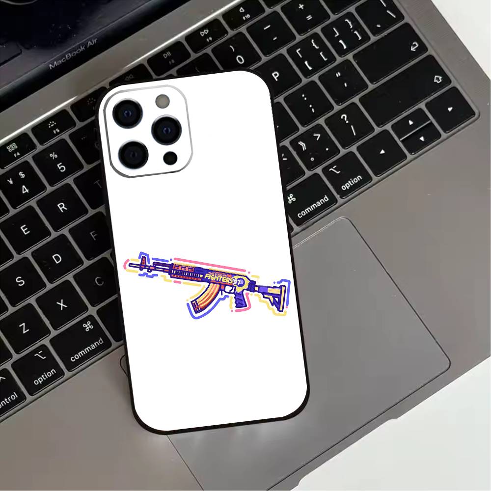 M-M-416 K-King Of Guns Phone Case For iPhone 17,16,15,14,13,12,11 Plus,Pro Max,XS,Soft Silicone Black Cover