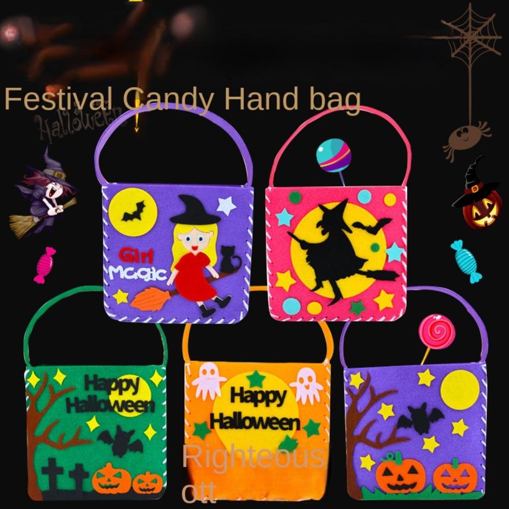 Trick Or Treat DIY Trick or Treat Bag Non-woven Fabric Pumpkin Handbag Toddlers