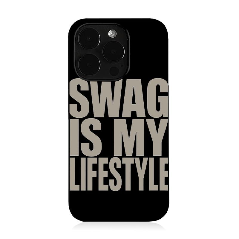Креативный чехол для телефона Swag is My Life Style со стильными буквами для iPhone 17 Air 16 15 14 13 12 11 PRO MAX X XR XS 16 PLUS Задняя крышка Funda