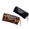 Plush Pu Leather Glasses Bag Leopard Print Sunglasses Eyeglass Bag Glasses Storage Bag  Outdoor